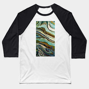 Flowing Colors in Blues Baseball T-Shirt